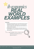 IB Economics SL/HL List of Real World Examples