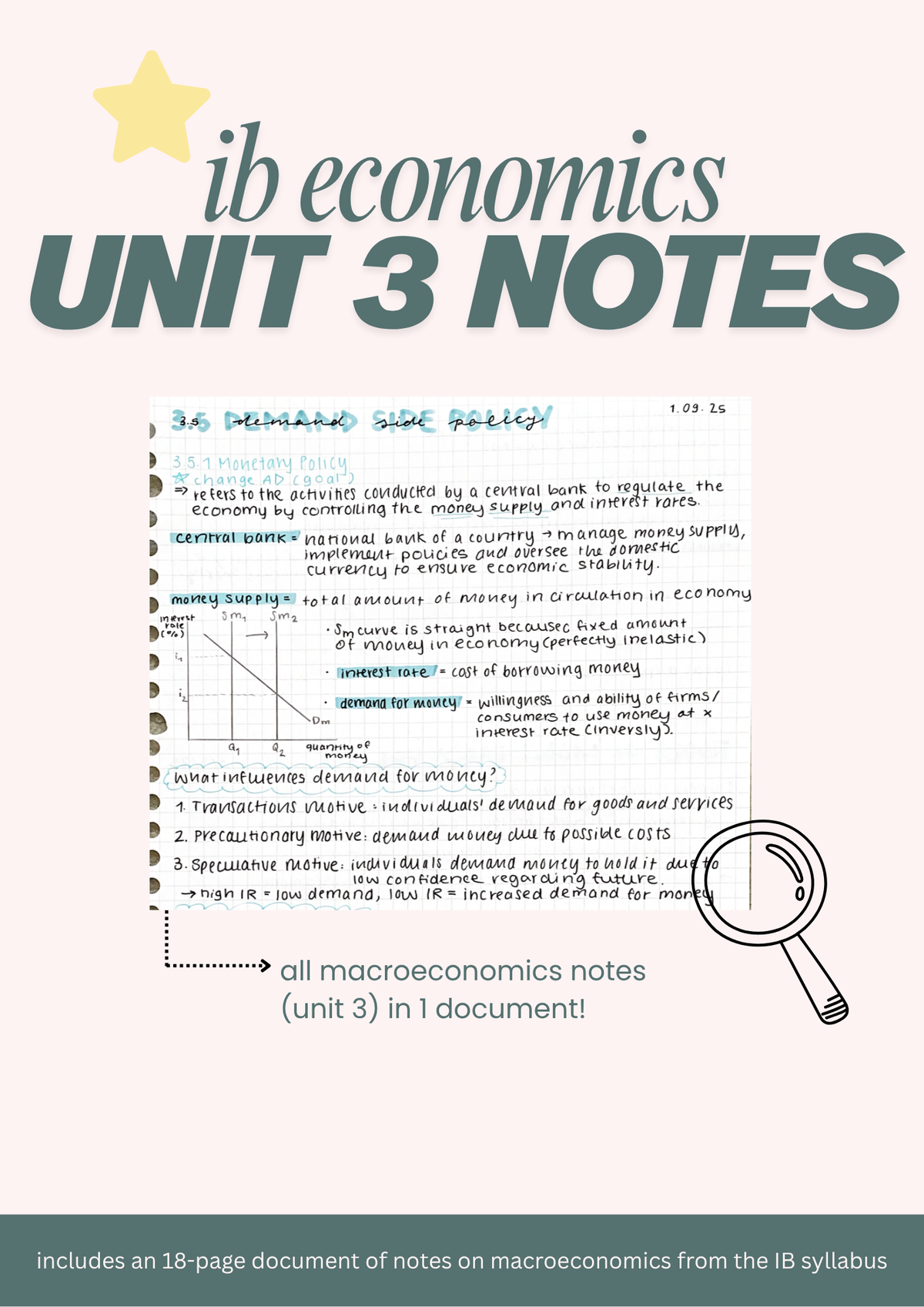 IB Economics SL/HL Unit 3 Handwritten Notes
