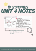 IB Economics SL/HL Unit 4 Handwritten Notes