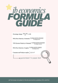 IB Economics SL/HL Formula Booklet Guide