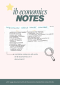 IB Economics SL/HL Handwritten Notes